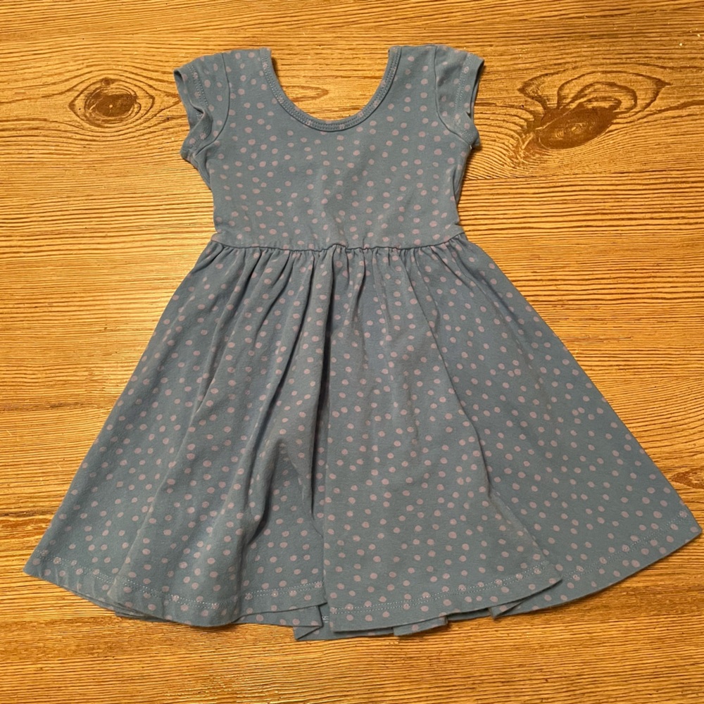 Alice + Ames Summer Sleeve Blue Polka Dot Ballet Dress